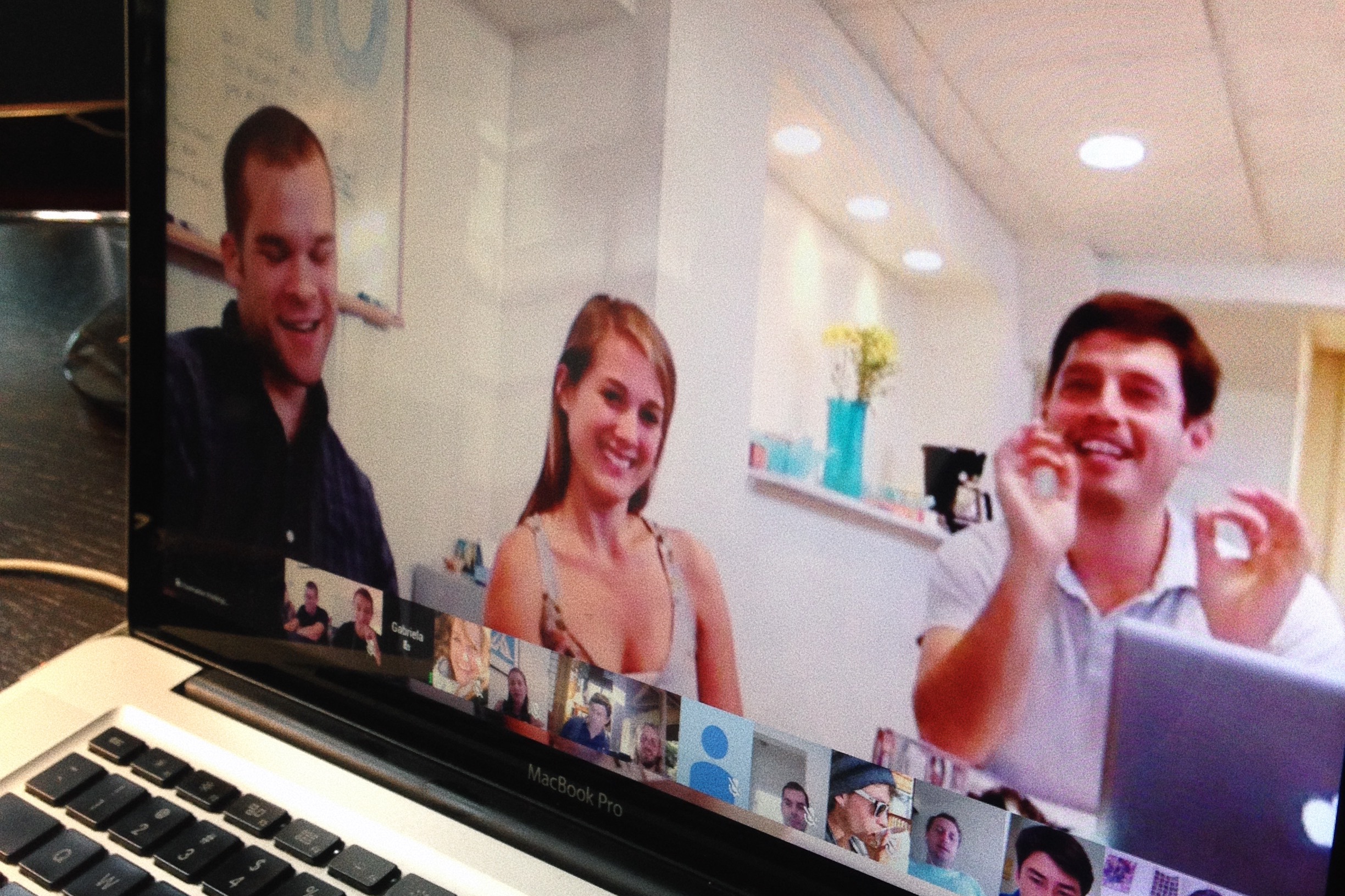 Photo of laptop doing a video chat